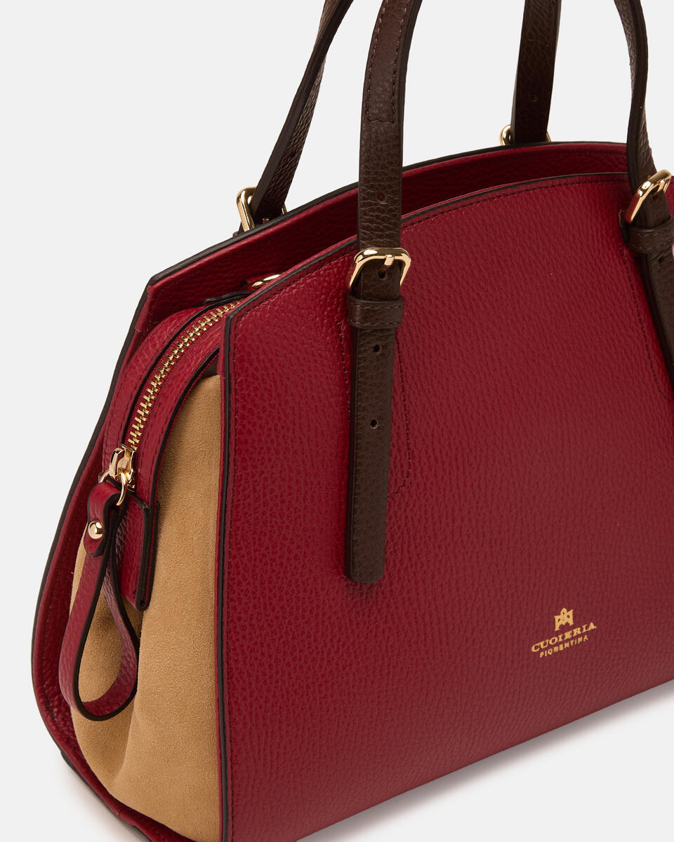 KLEINE HANDTASCHE Cherrydesertdunkelbraun  - Cuoieria Fiorentina