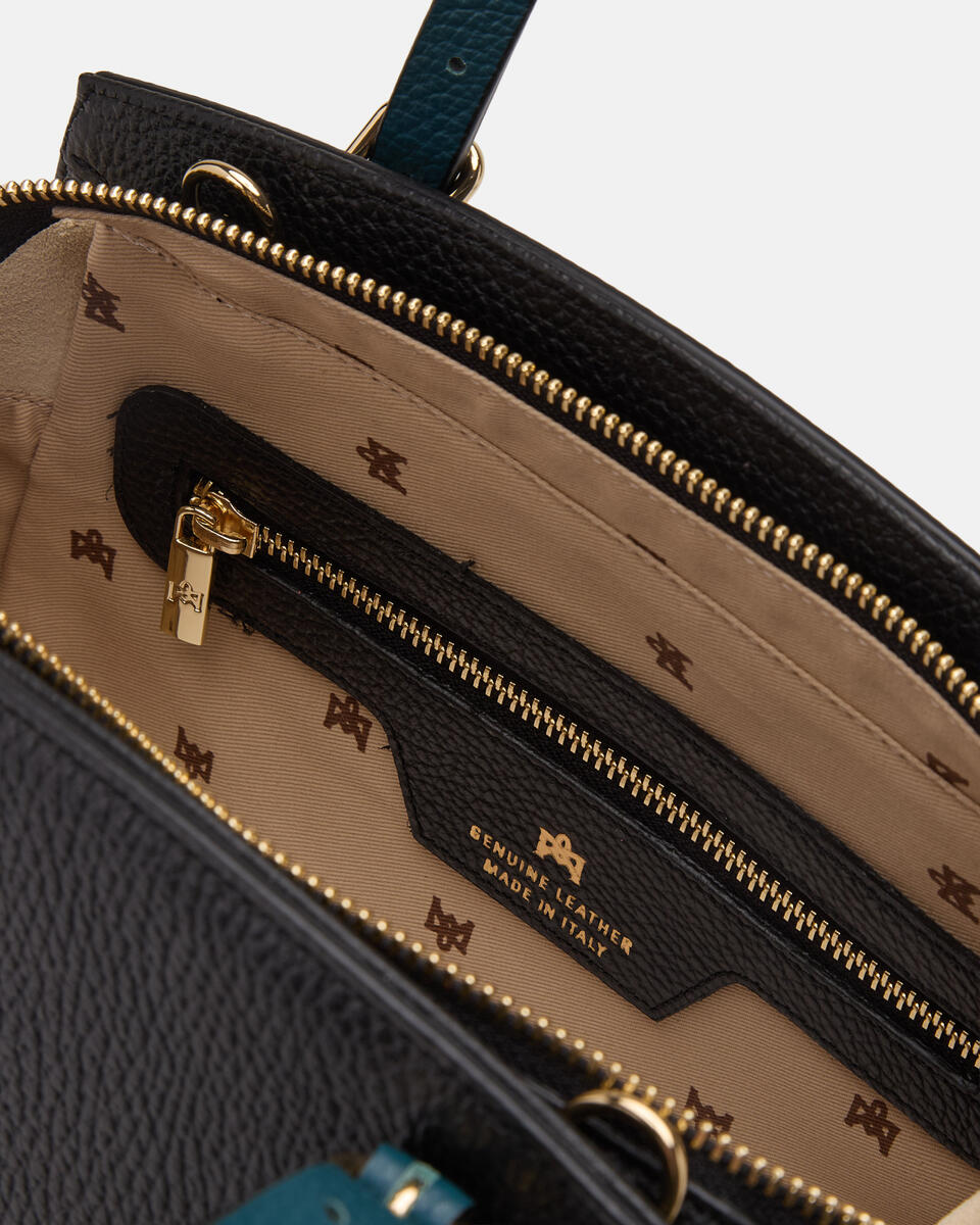 KLEINE HANDTASCHE Schwarzproseccoerdol  - Cuoieria Fiorentina