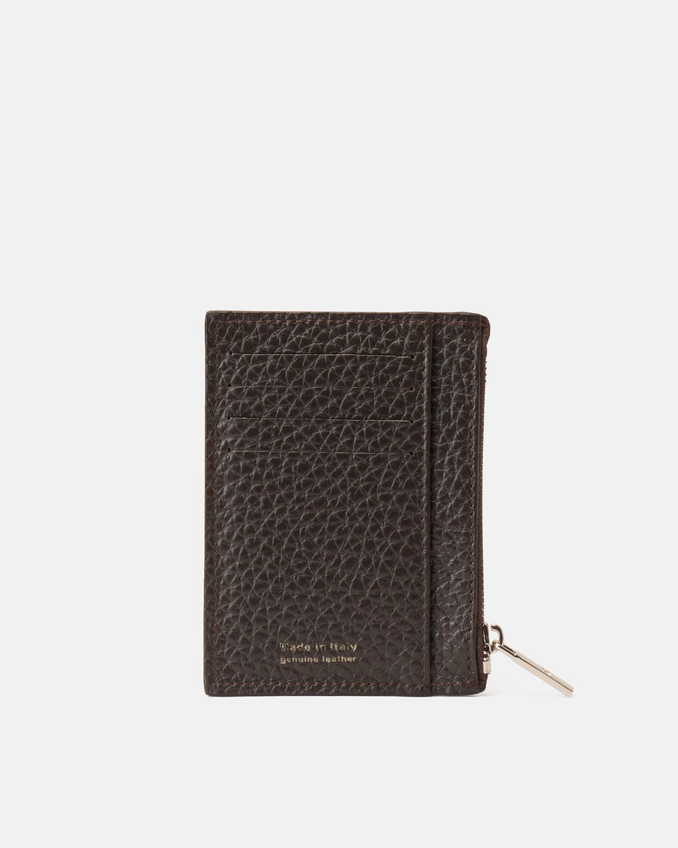 KARTENHALTER MIT REISSVERSCHLUSS Dunkelbraun  - Herren Brieftaschen - Brieftaschen - Cuoieria Fiorentina