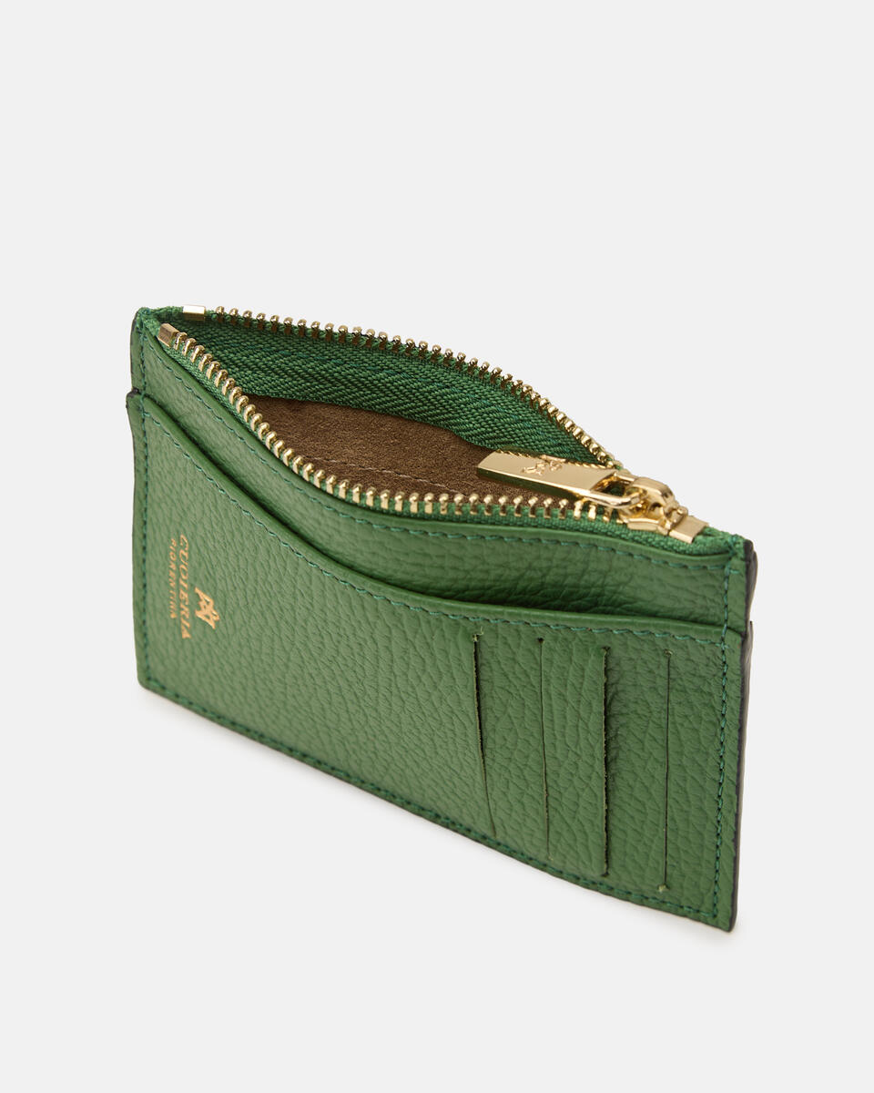 Kartenhalter mit Reißverschluss Aloe  - Cuoieria Fiorentina
