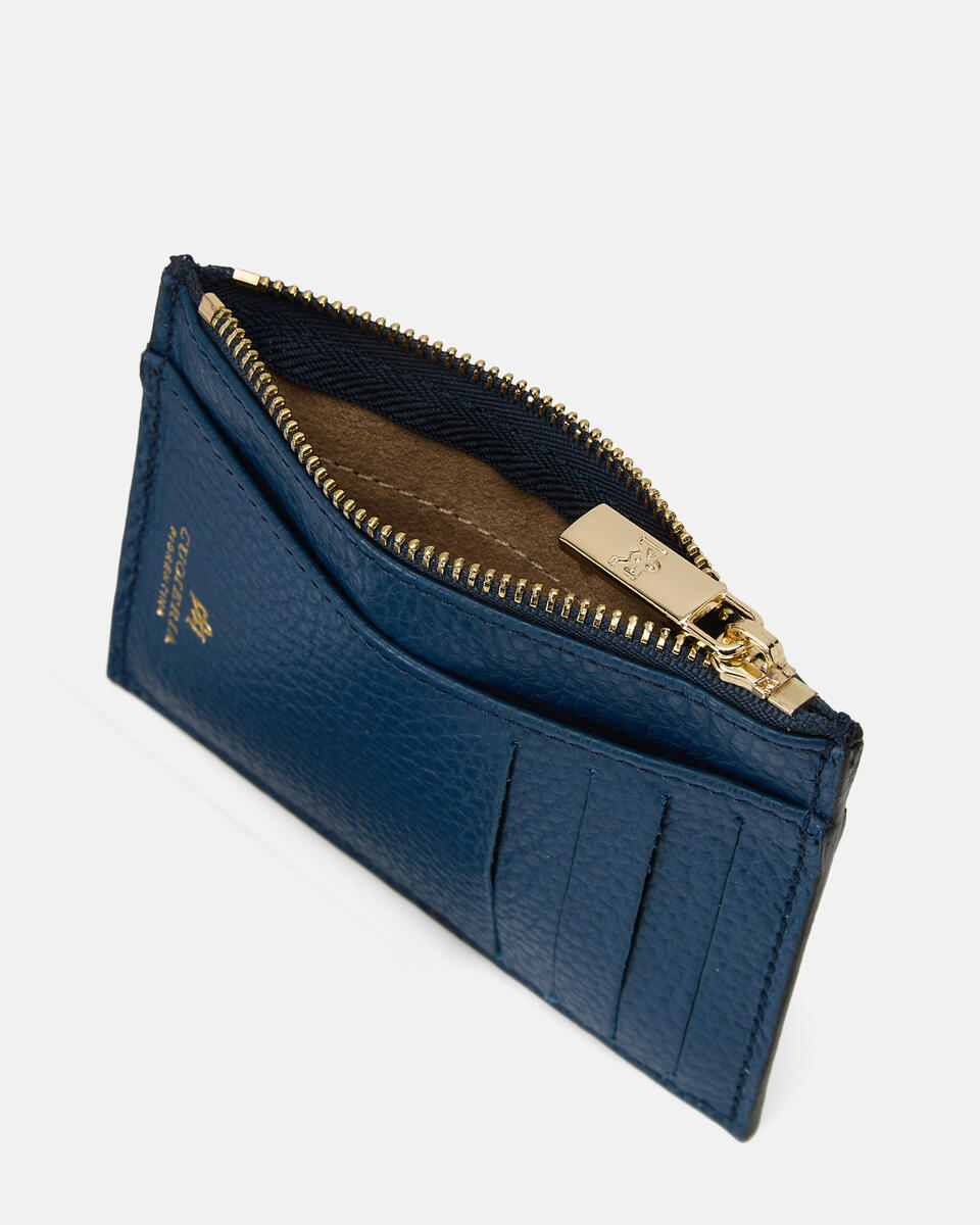 Kartenhalter mit Reißverschluss Ozean  - Damen Brieftaschen - Damen Brieftaschen - Brieftaschen - Cuoieria Fiorentina