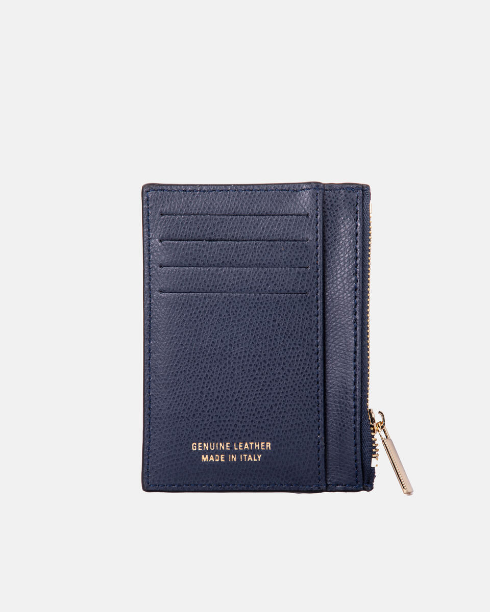 Kartenhalter mit Reißverschluss Navy  - Damen Brieftaschen - Damen Brieftaschen - Brieftaschen - Cuoieria Fiorentina