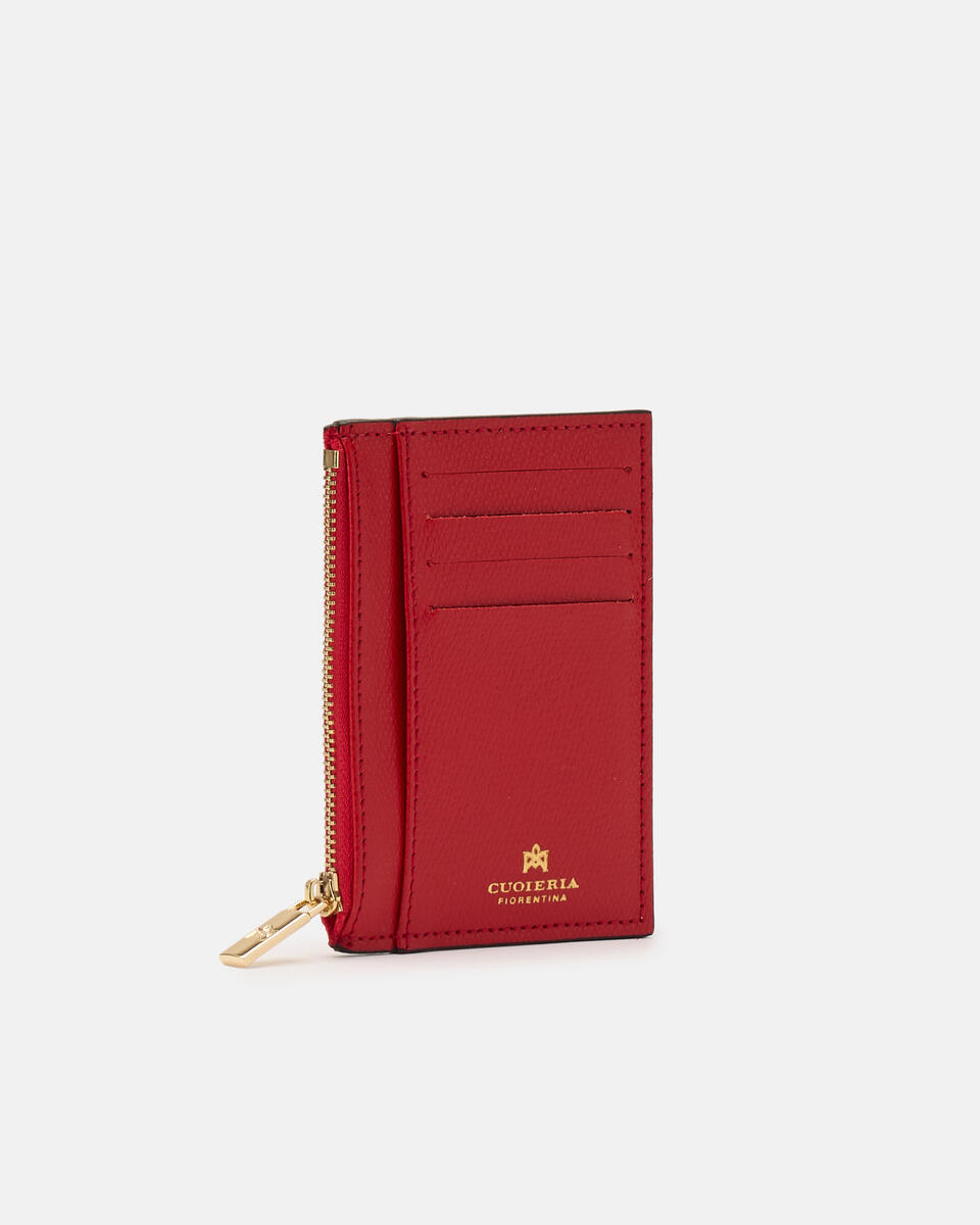 Kartenhalter mit Reißverschluss Tomato  - Cuoieria Fiorentina