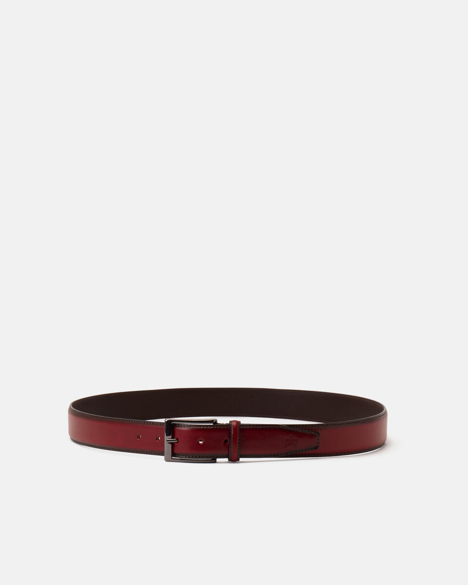 Schattierter Leder-Gürtel Rot  - Herren Gürtel - Gürtel - Cuoieria Fiorentina