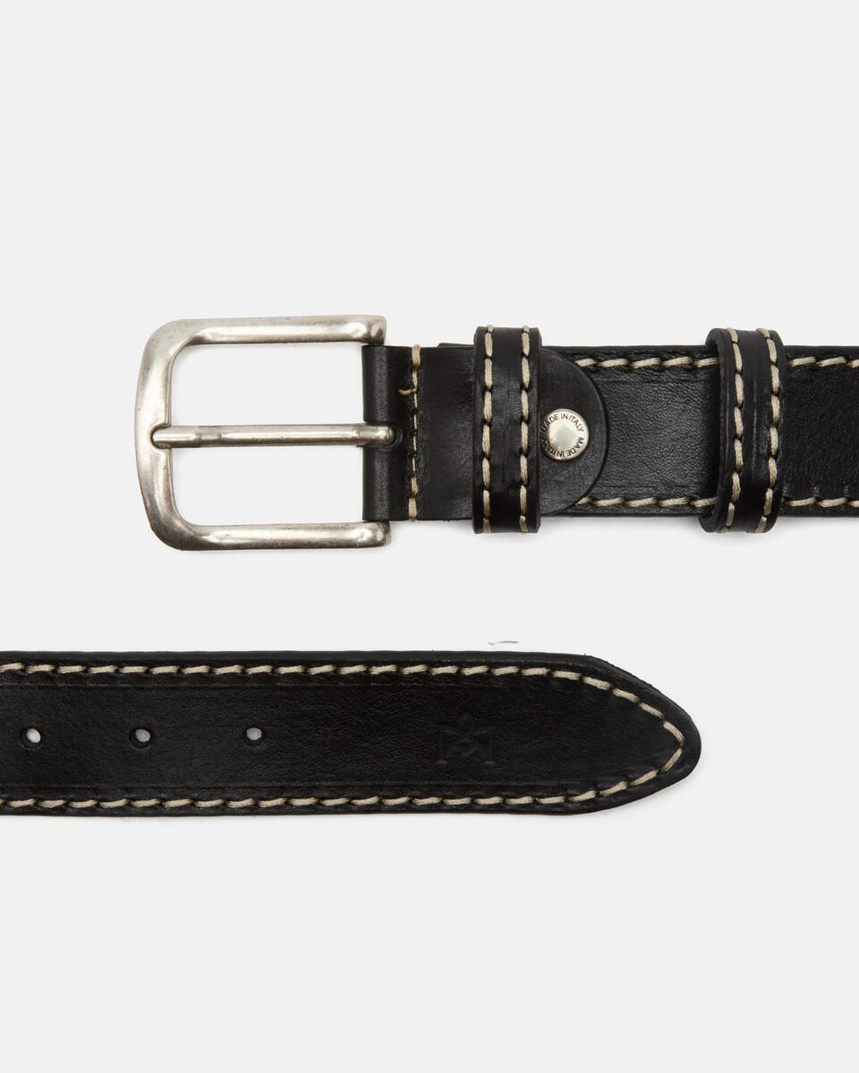 Freizeitgürtel Schwarz  - Herren Gürtel - Gürtel - Cuoieria Fiorentina