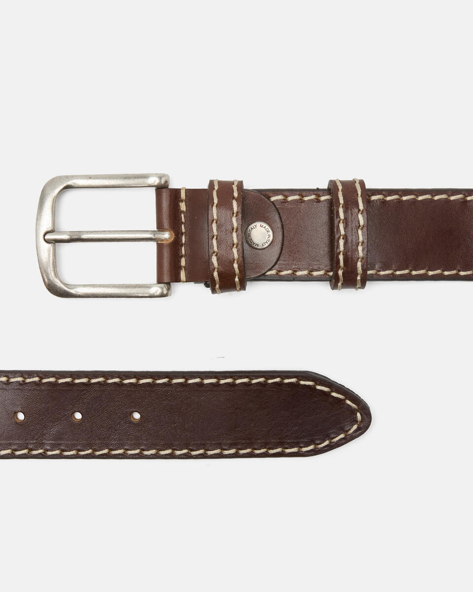 Freizeitgürtel Dunkelbraun  - Herren Gürtel - Gürtel - Cuoieria Fiorentina