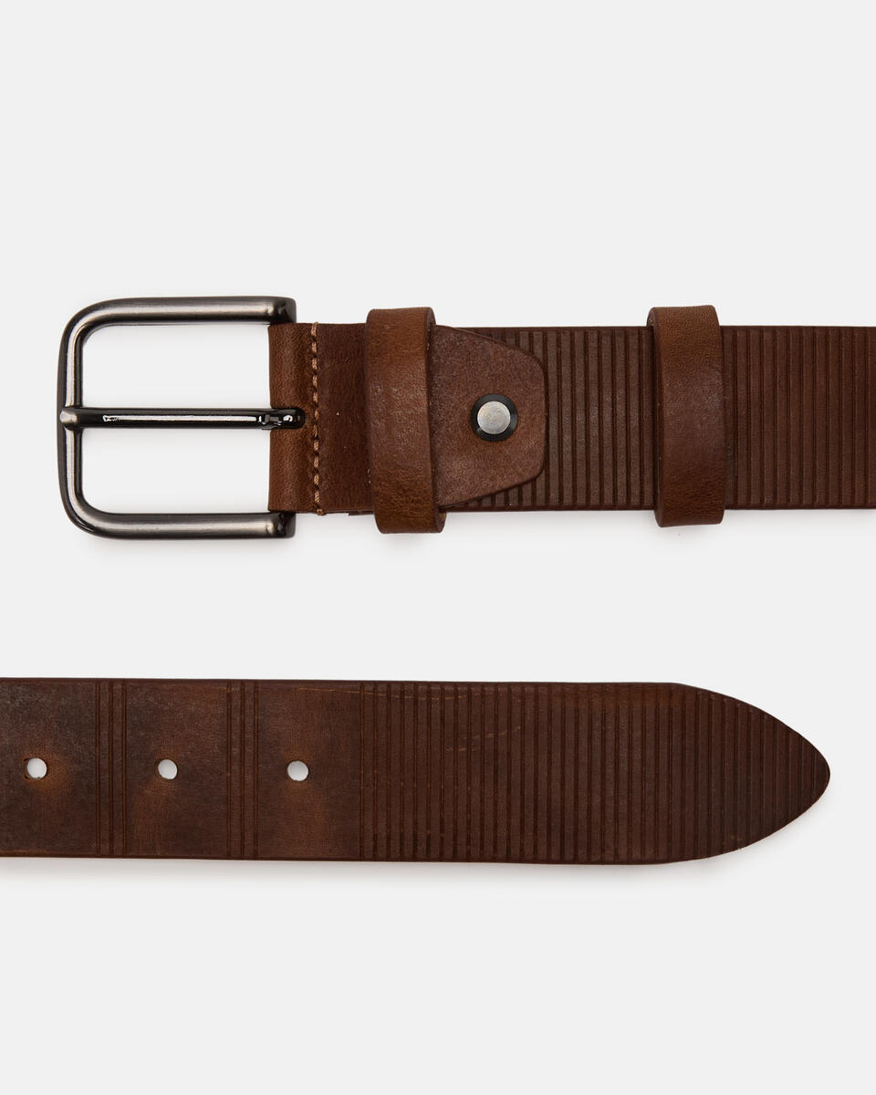 Gürtel mit Muster Karamell  - Herren Gürtel - Gürtel - Cuoieria Fiorentina