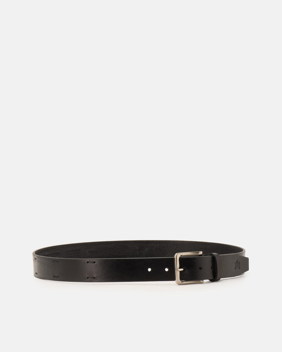 Gürtel mit Flechtdetails Schwarz  - Herren Gürtel - Gürtel - Cuoieria Fiorentina