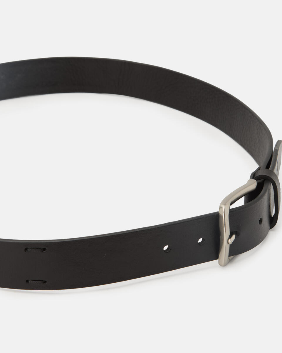 Gürtel mit Flechtdetails Schwarz  - Herren Gürtel - Gürtel - Cuoieria Fiorentina