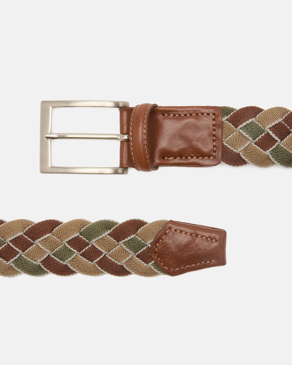 Geflochtener Gürtel Taupedunkelbraun  - Herren Gürtel - Gürtel - Cuoieria Fiorentina