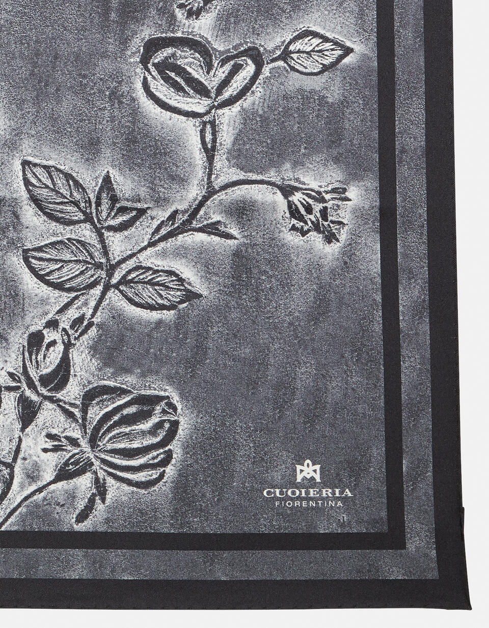 FOULARD AUS SEIDE Schwarzweiss  - Foulard - Damen Zubehör - Zubehor - Cuoieria Fiorentina