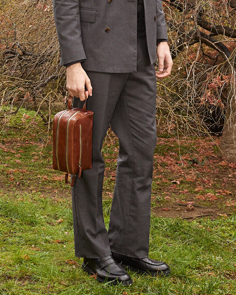 Necessaire Schwarz  - Beauty - Herren Zubehör - Zubehor - Cuoieria Fiorentina