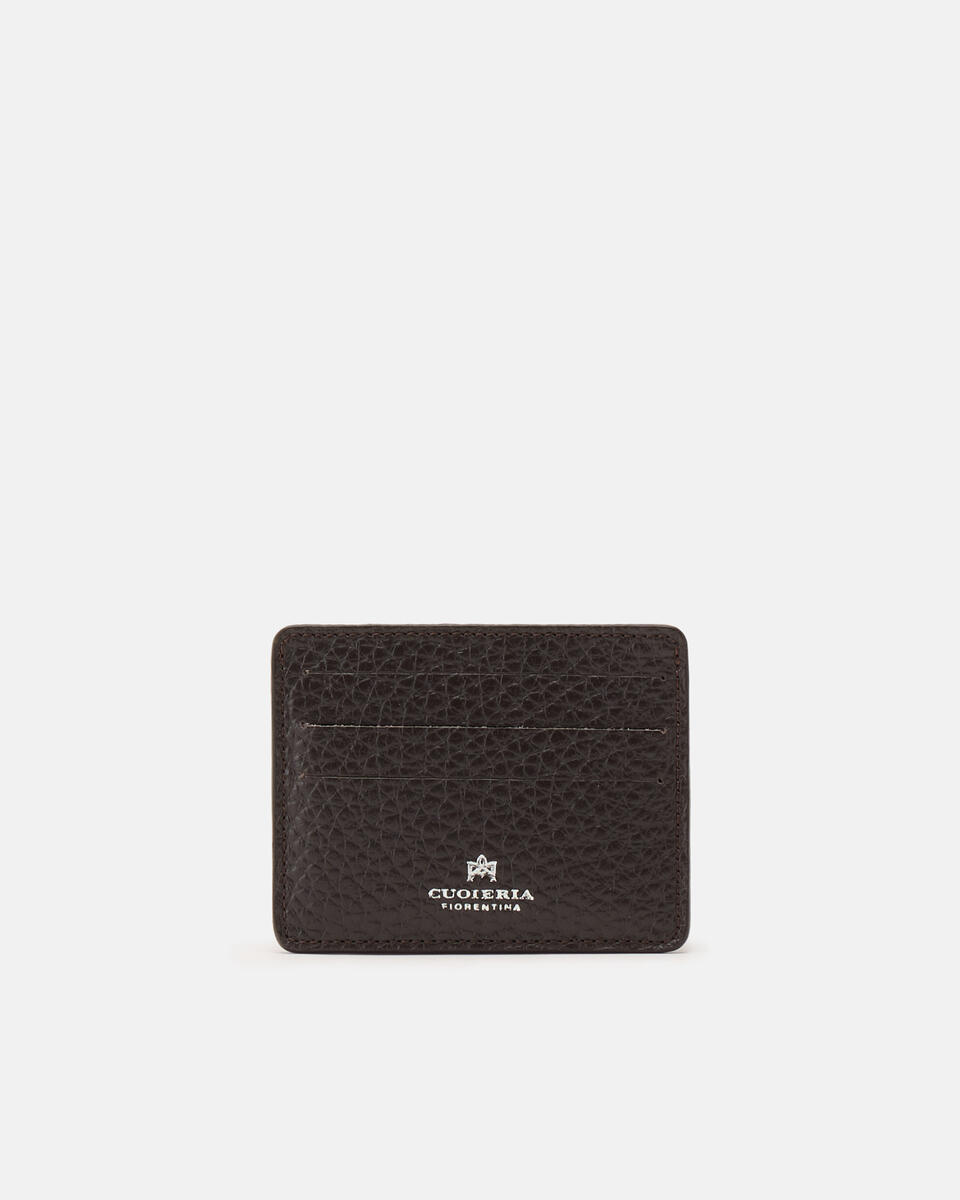 KARTENHALTER Dunkelbraun  - Damen Brieftaschen - Herren Brieftaschen - Brieftaschen - Cuoieria Fiorentina