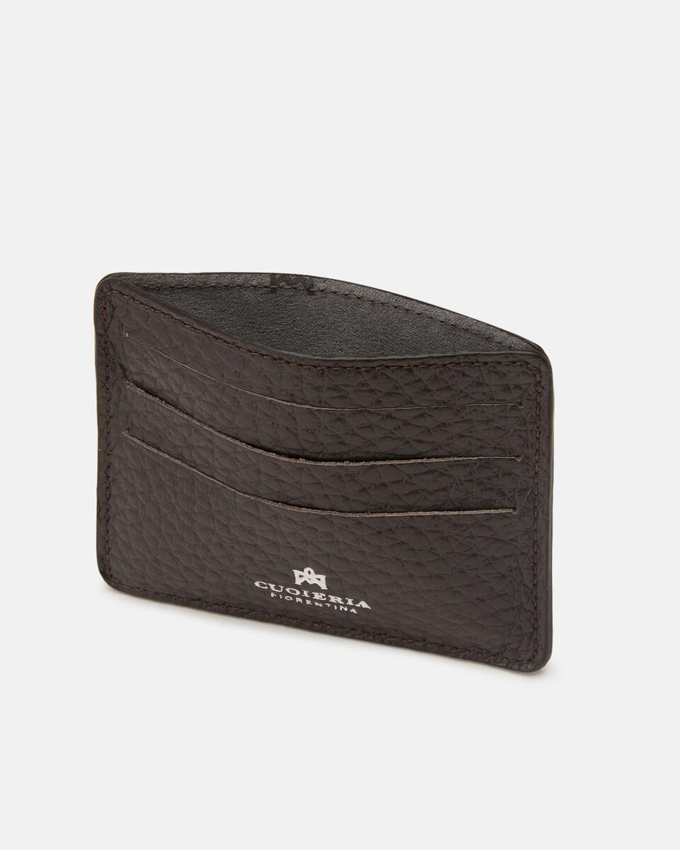 KARTENHALTER Dunkelbraun  - Damen Brieftaschen - Herren Brieftaschen - Brieftaschen - Cuoieria Fiorentina