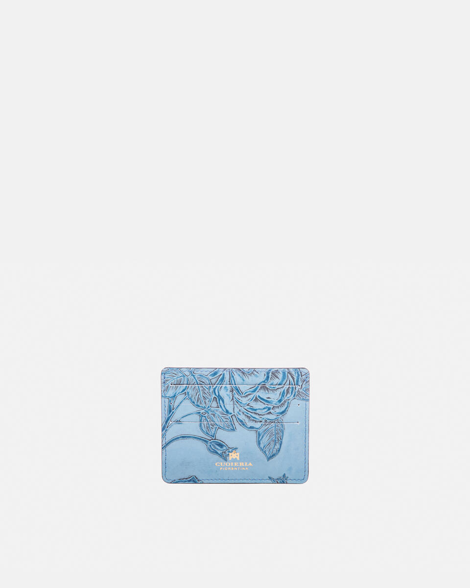 Kartenhalter Hellblau  - Damen Brieftaschen - Brieftaschen - Cuoieria Fiorentina