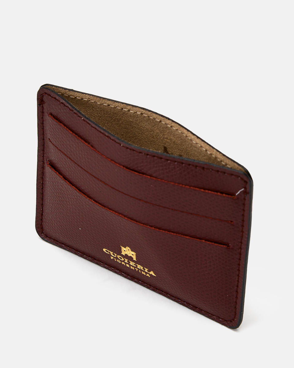 Kartenhalter Bordeaux  - Damen Brieftaschen - Damen Brieftaschen - Brieftaschen - Cuoieria Fiorentina
