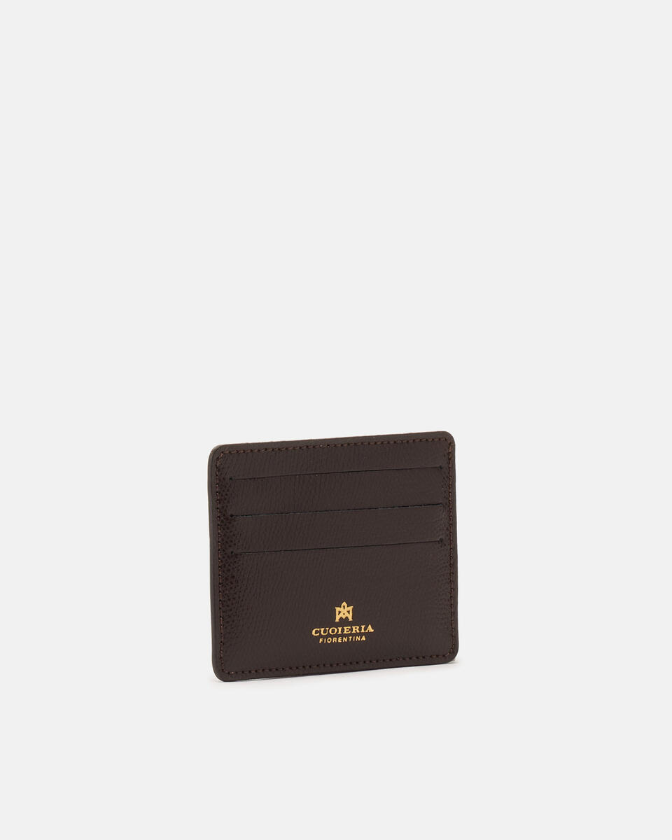 Kartenhalter Dunkelbraun  - Damen Brieftaschen - Damen Brieftaschen - Brieftaschen - Cuoieria Fiorentina