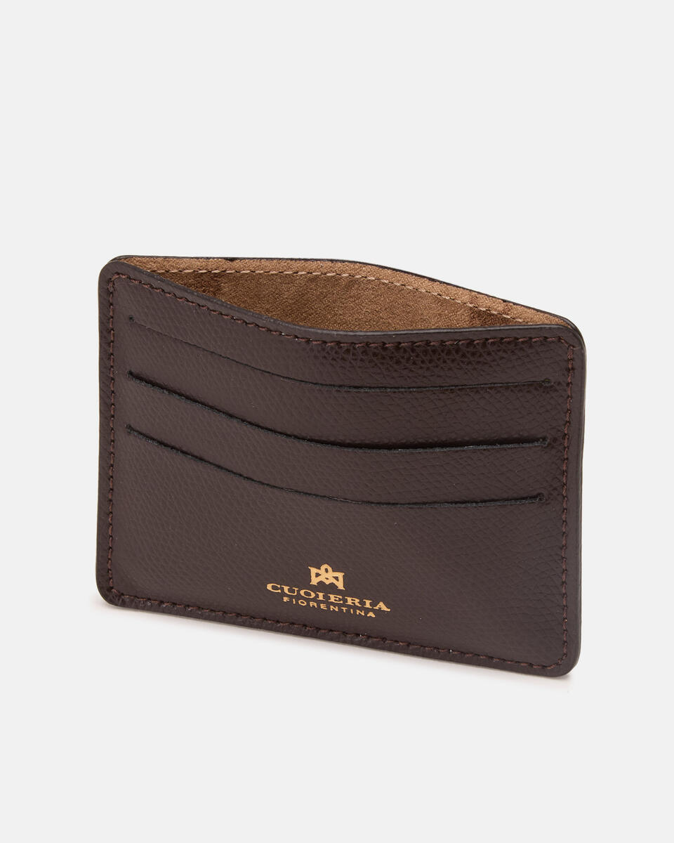 Kartenhalter Dunkelbraun  - Damen Brieftaschen - Damen Brieftaschen - Brieftaschen - Cuoieria Fiorentina