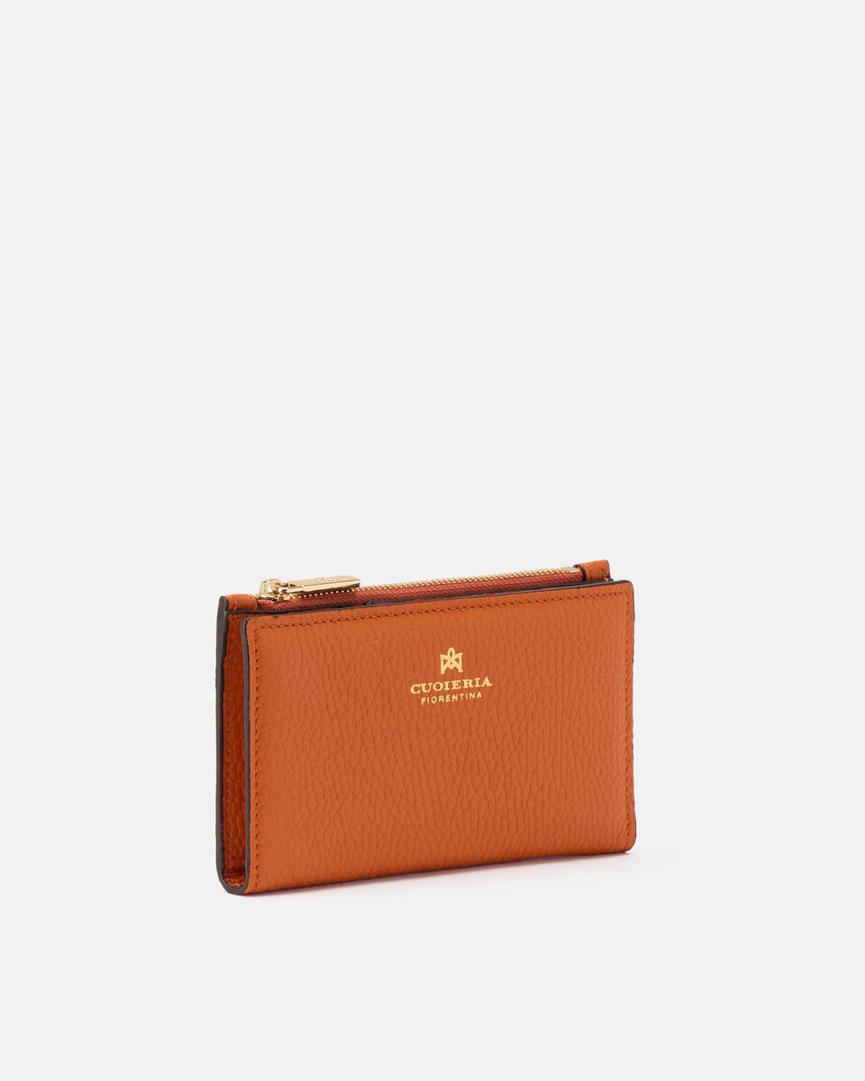Vertikale Kartenhalter Orange  - Damen Brieftaschen - Brieftaschen - Cuoieria Fiorentina