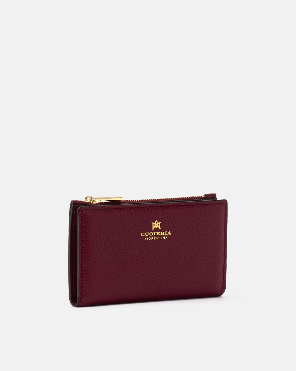 Vertikale Kartenhalter Bordeaux  - Cuoieria Fiorentina