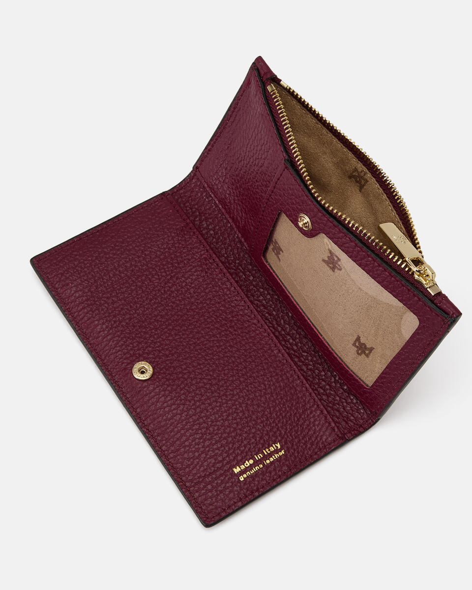 Vertikale Kartenhalter Bordeaux  - Cuoieria Fiorentina
