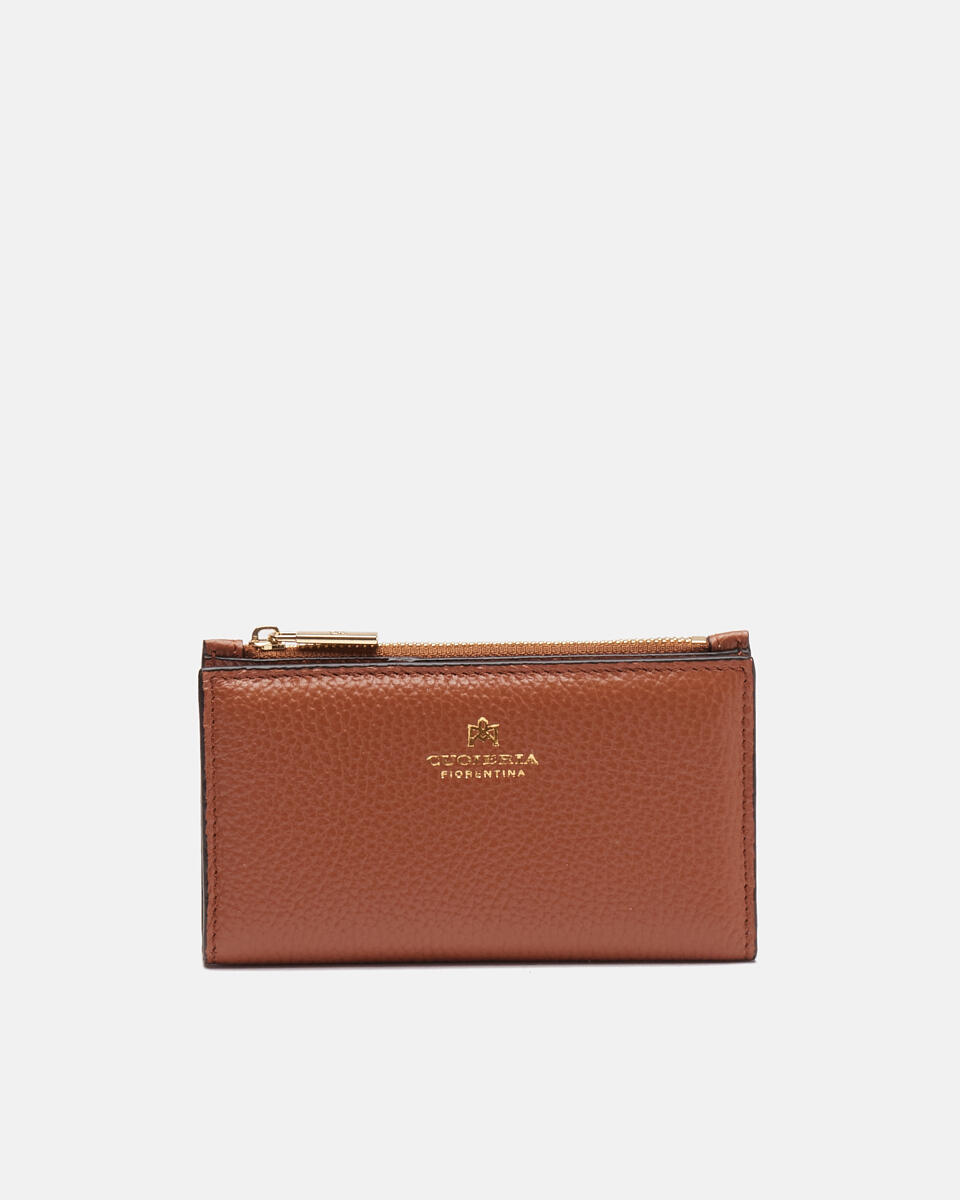 Vertikale Kartenhalter Karamell  - Damen Brieftaschen - Damen Brieftaschen - Brieftaschen - Cuoieria Fiorentina