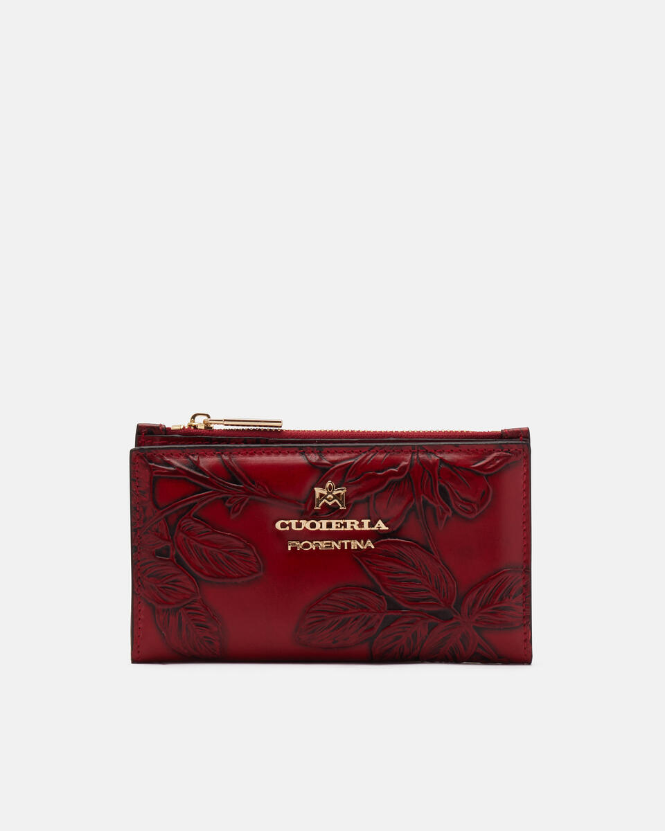 Vertikale Kartenhalter Rot  - Damen Brieftaschen - Damen Brieftaschen - Brieftaschen - Cuoieria Fiorentina