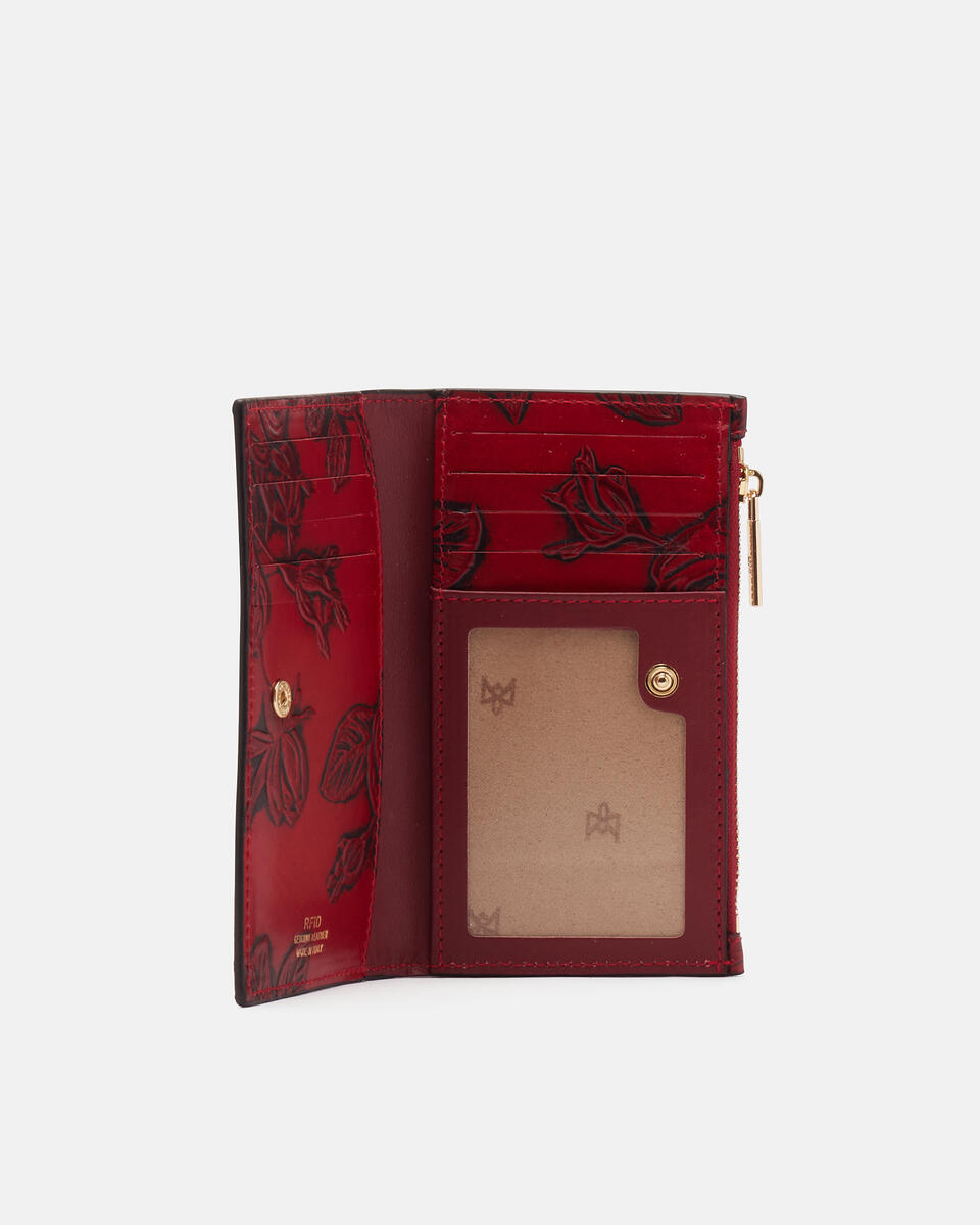Vertikale Kartenhalter Rot  - Damen Brieftaschen - Damen Brieftaschen - Brieftaschen - Cuoieria Fiorentina