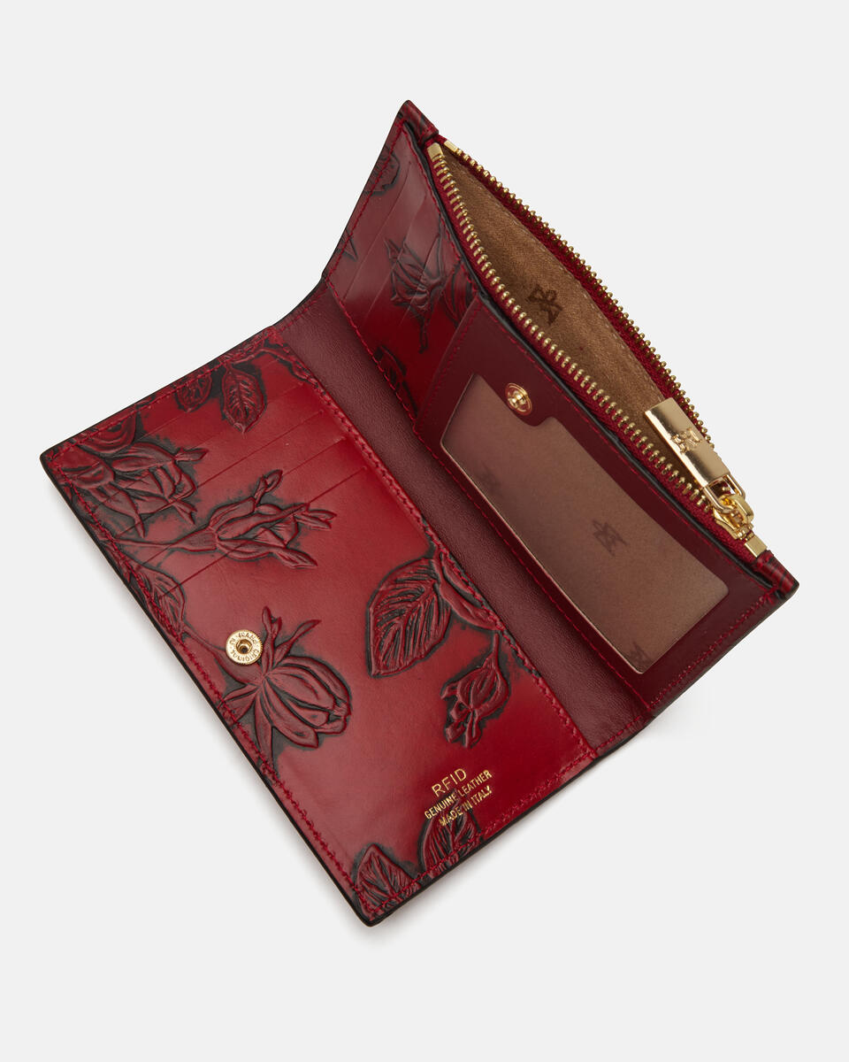 Vertikale Kartenhalter Rot  - Damen Brieftaschen - Damen Brieftaschen - Brieftaschen - Cuoieria Fiorentina