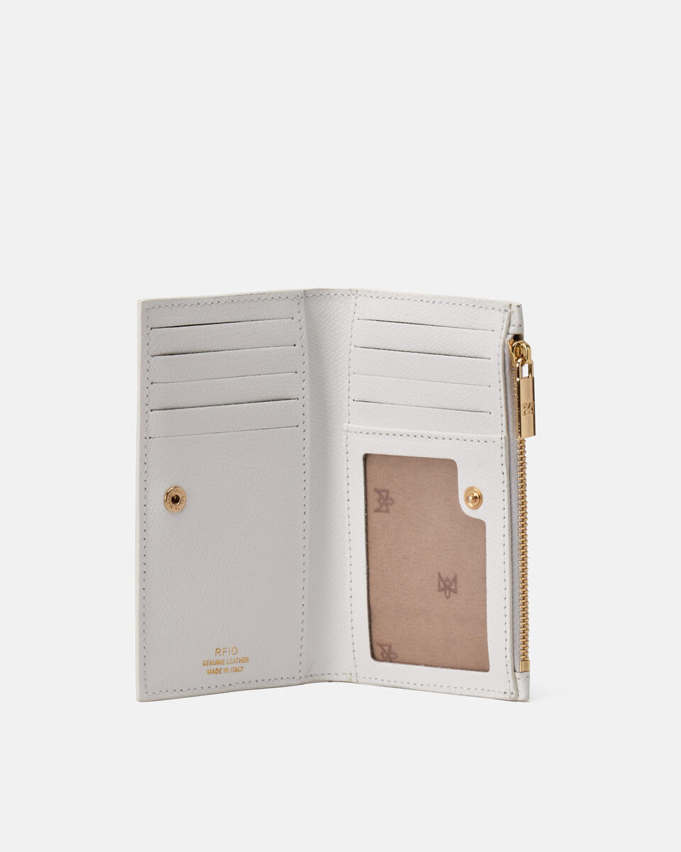 Vertikale Kartenhalter Weiss  - Damen Brieftaschen - Damen Brieftaschen - Brieftaschen - Cuoieria Fiorentina
