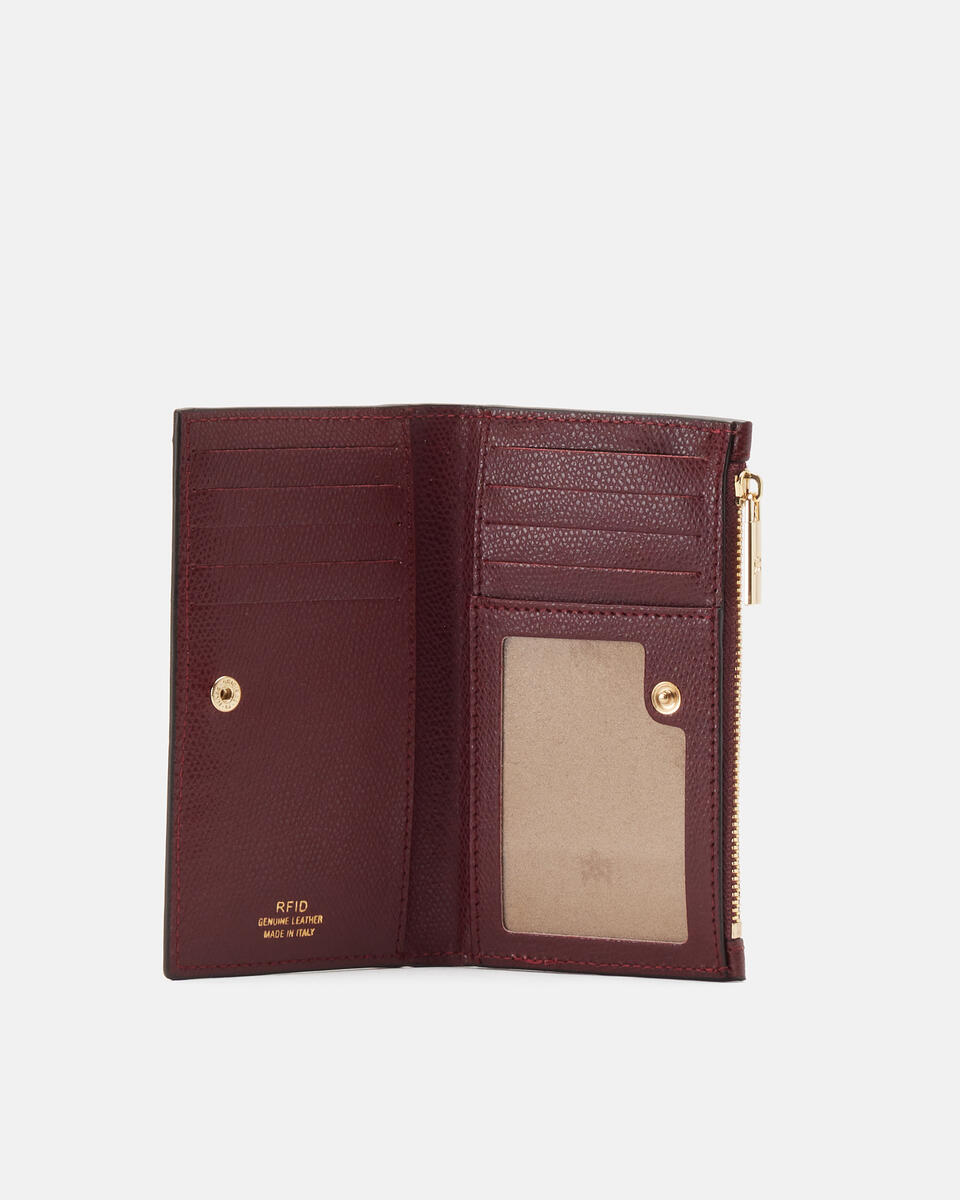 Vertikale Kartenhalter Bordeaux  - Damen Brieftaschen - Damen Brieftaschen - Brieftaschen - Cuoieria Fiorentina