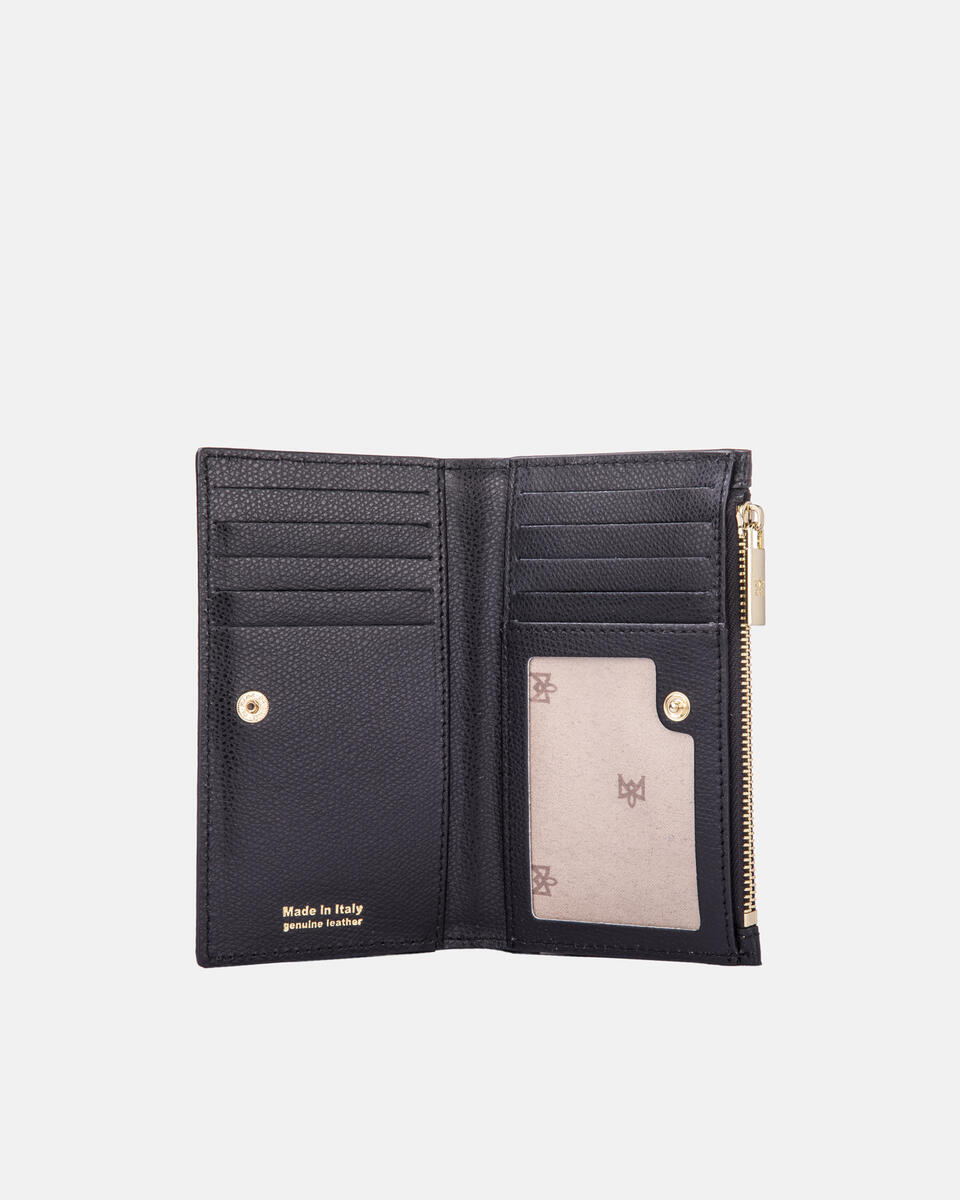 Vertikale Kartenhalter Schwarz  - Damen Brieftaschen - Damen Brieftaschen - Brieftaschen - Cuoieria Fiorentina