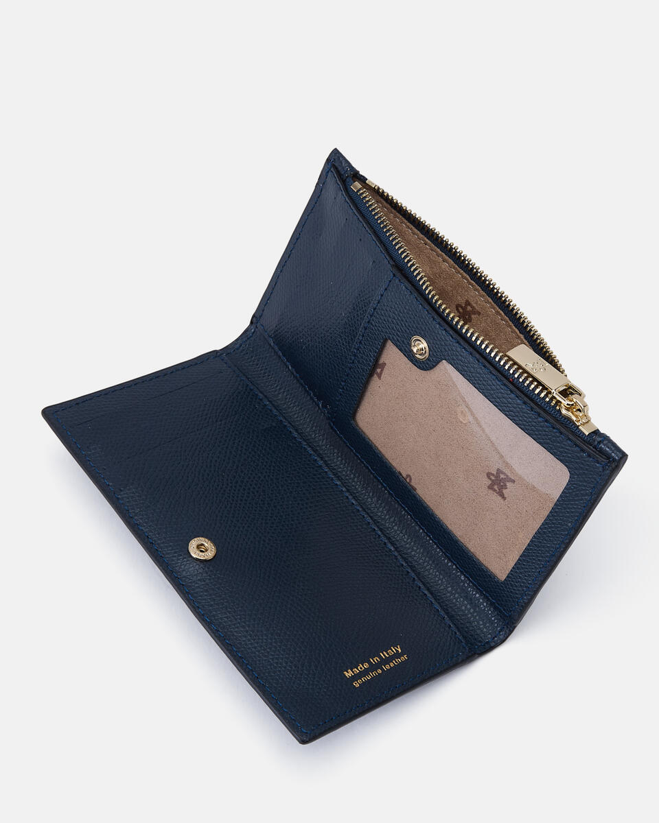 Vertikale Kartenhalter Navy  - Damen Brieftaschen - Damen Brieftaschen - Brieftaschen - Cuoieria Fiorentina
