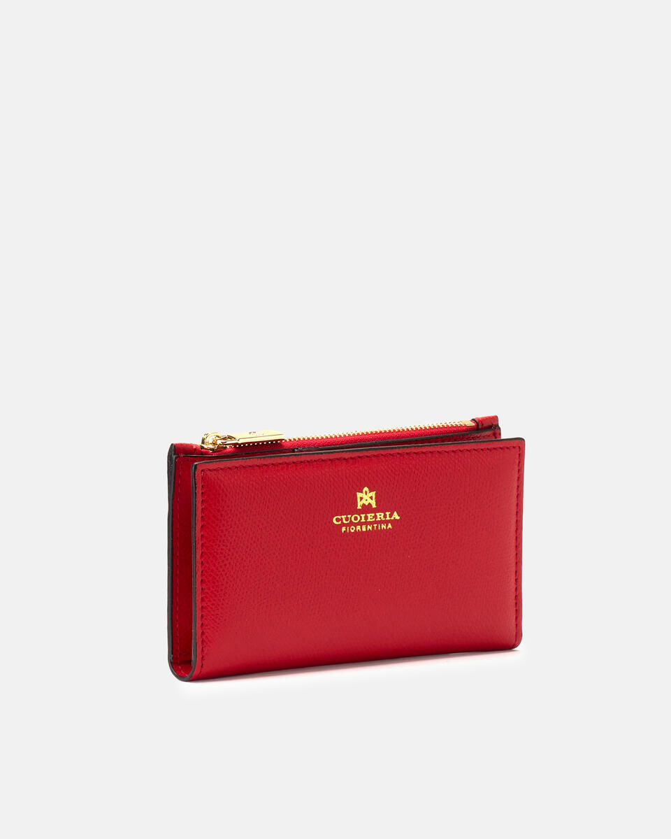 Vertikale Kartenhalter Tomato  - Damen Brieftaschen - Damen Brieftaschen - Brieftaschen - Cuoieria Fiorentina