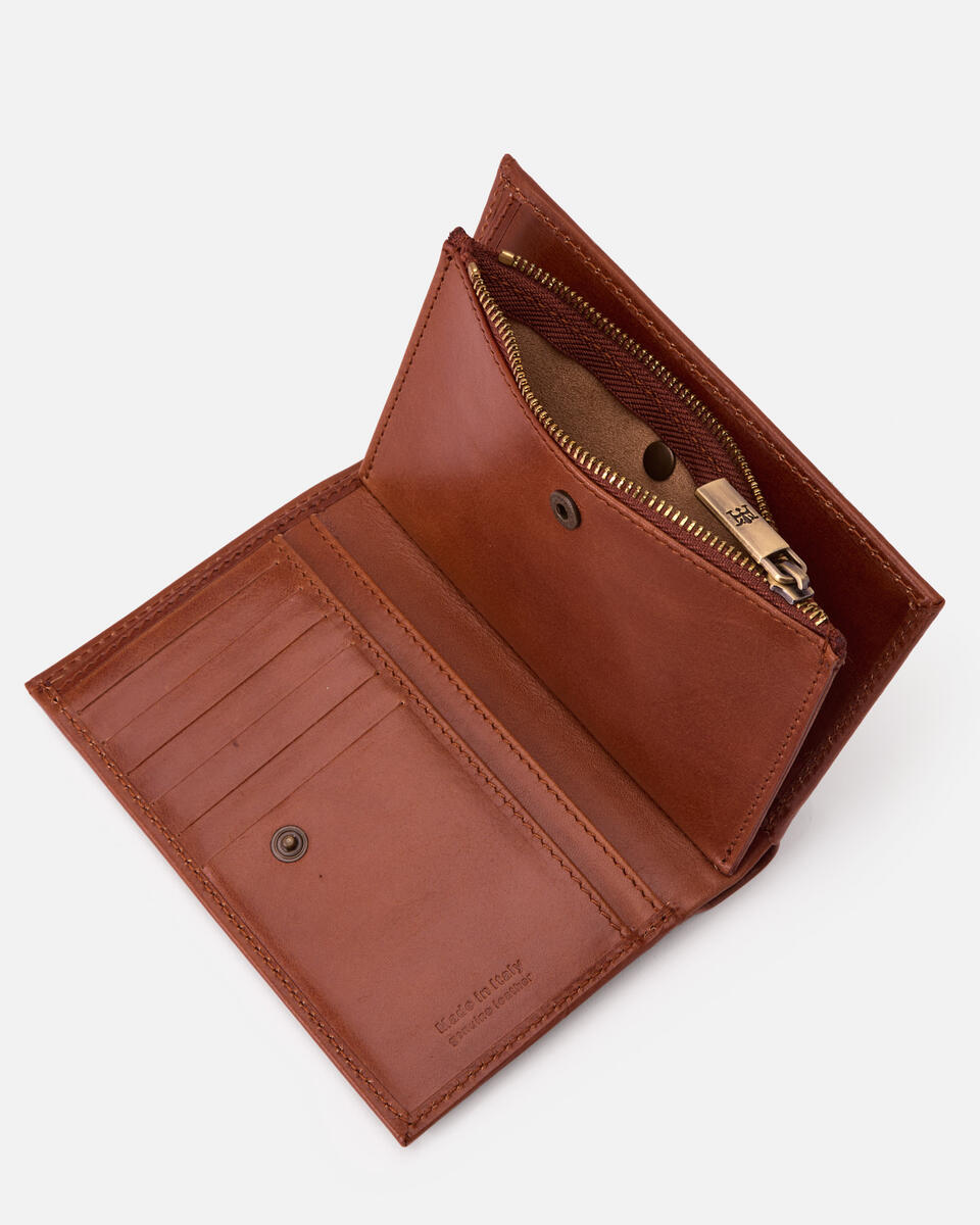 VERTIKALE BRIEFTASCHE Braun  - Damen Brieftaschen - Damen Brieftaschen - Brieftaschen - Cuoieria Fiorentina