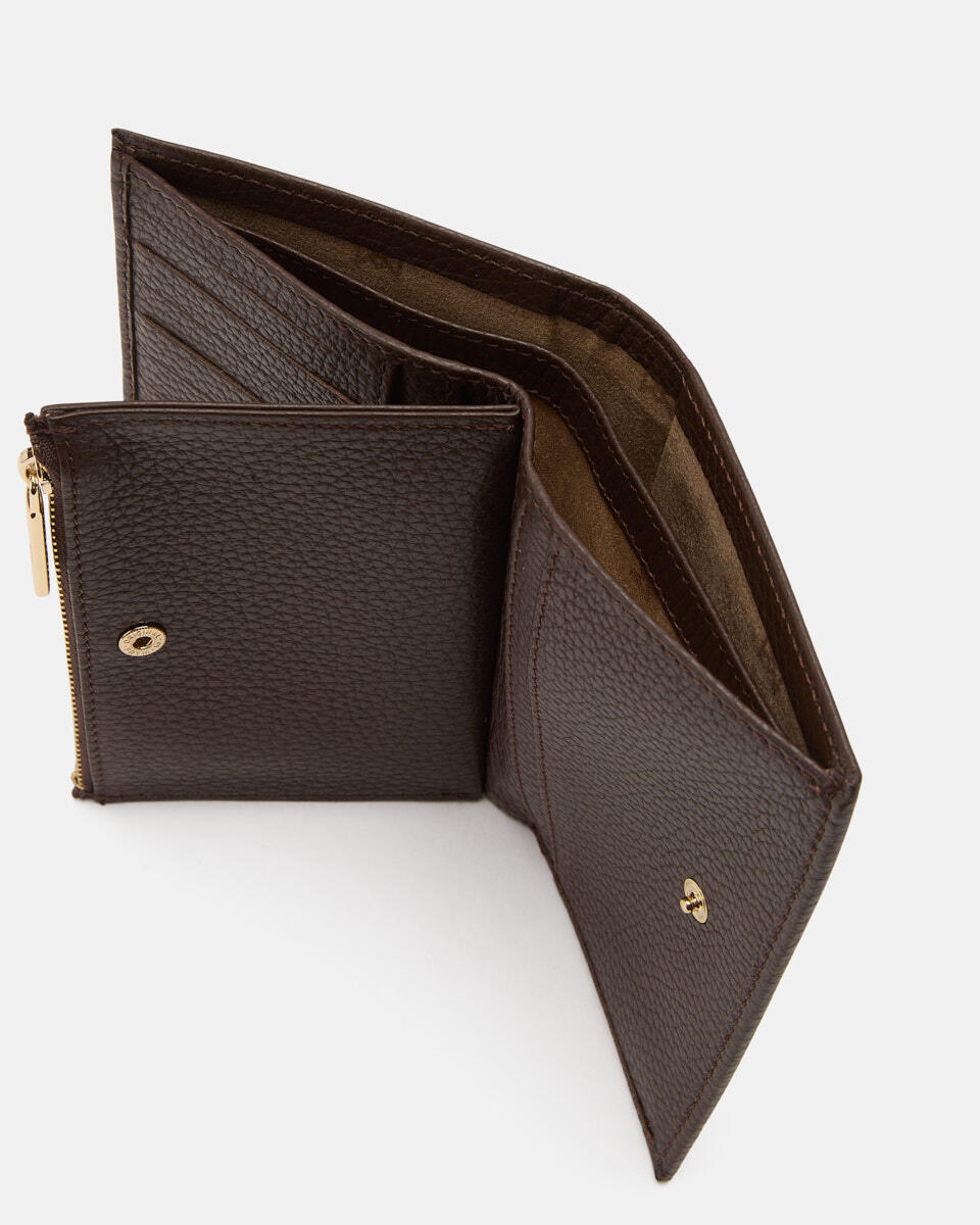 Vertikale Brieftasche Schokolade  - Damen Brieftaschen - Damen Brieftaschen - Brieftaschen - Cuoieria Fiorentina