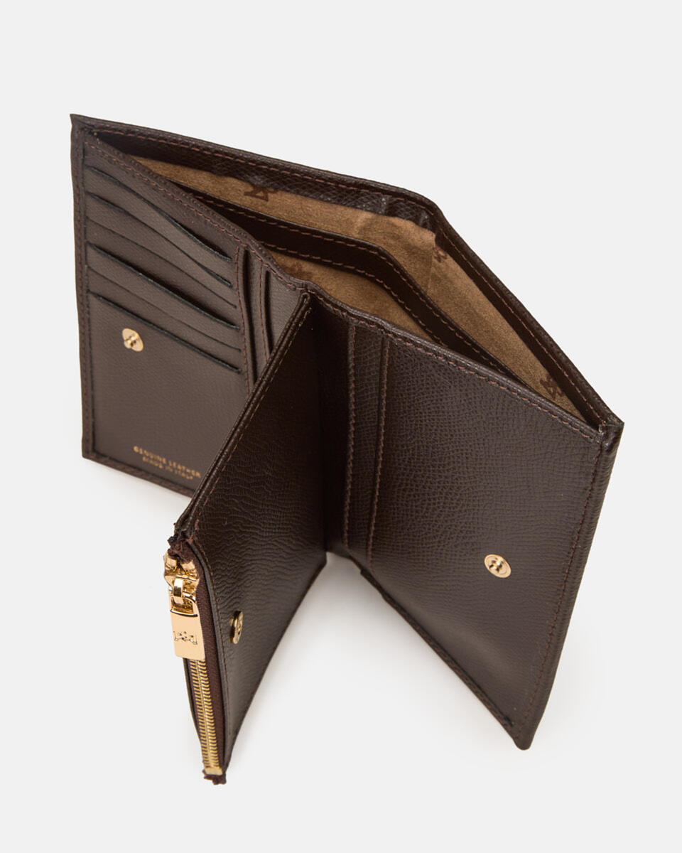 Vertikale Brieftasche Dunkelbraun  - Damen Brieftaschen - Brieftaschen - Cuoieria Fiorentina