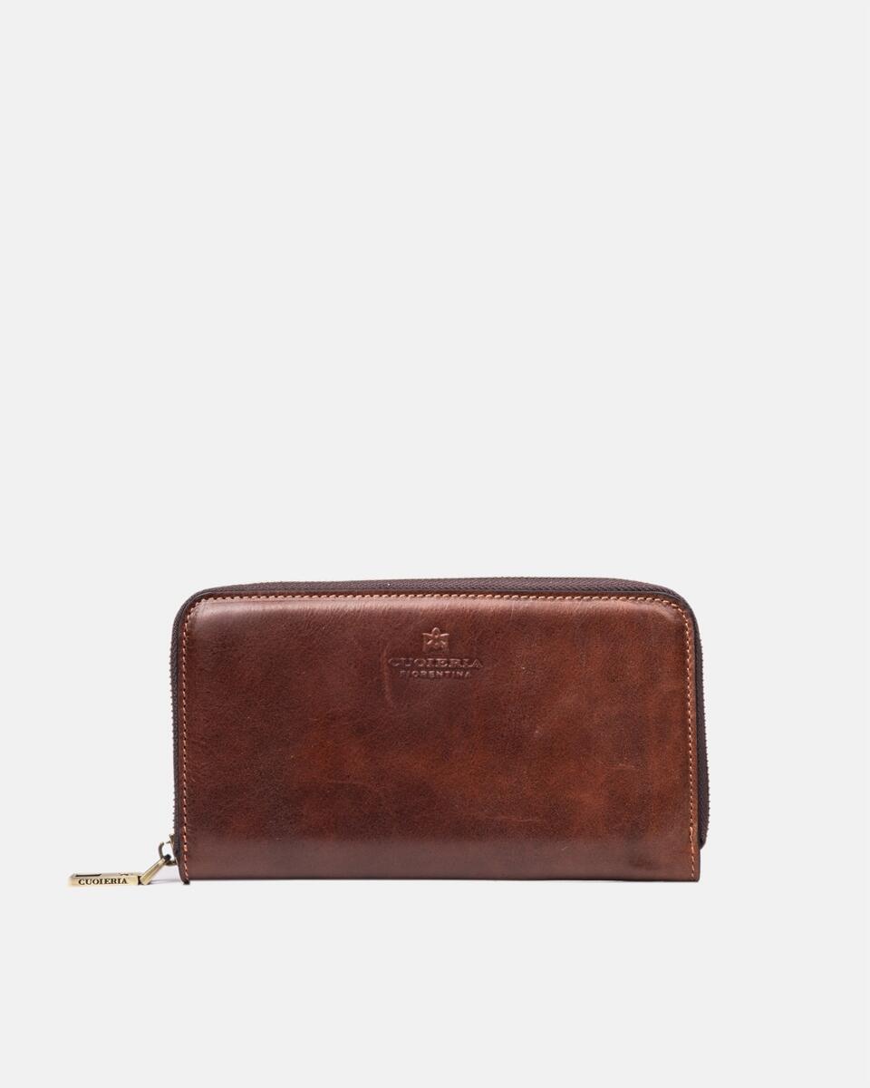 Brieftasche mit Reißverschluss Braun  - Damen Brieftaschen - Brieftaschen - Cuoieria Fiorentina