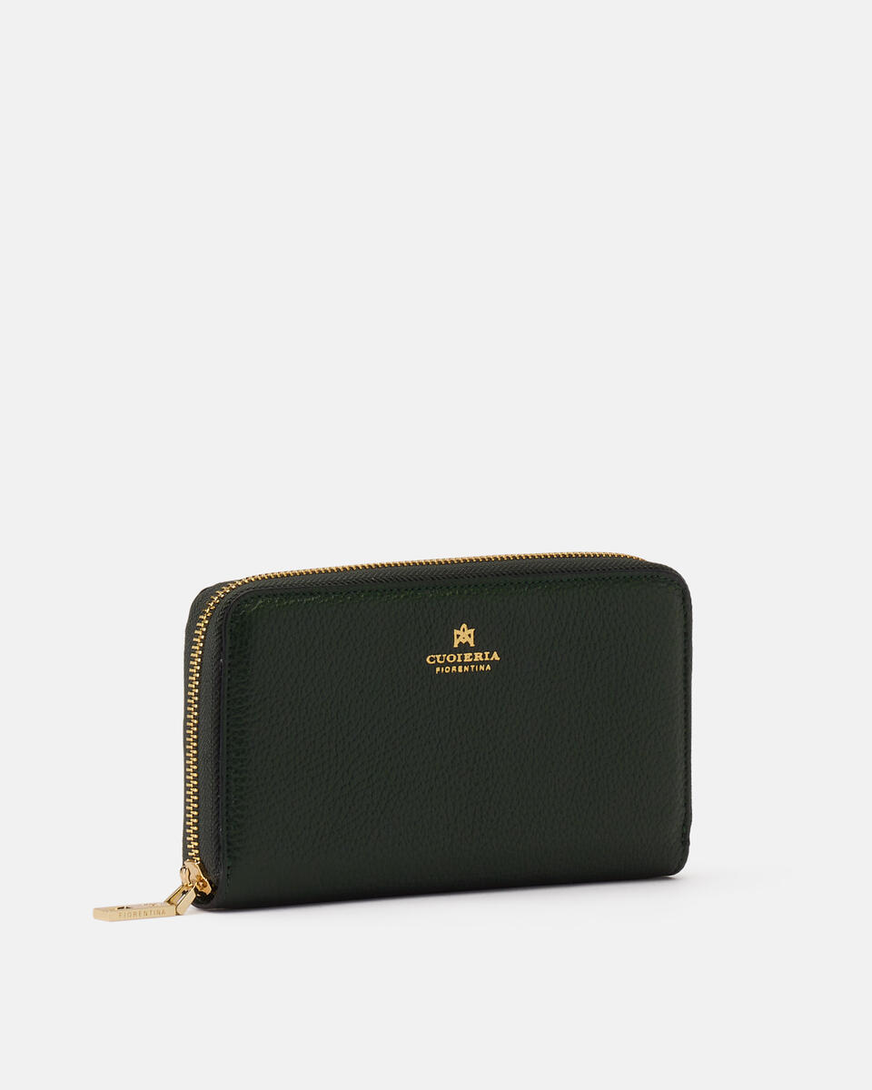 Brieftasche mit Reißverschluss Moos  - Cuoieria Fiorentina