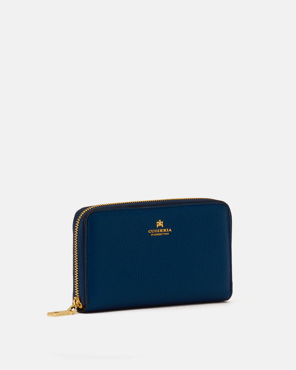 Brieftasche mit Reißverschluss Ozean  - Cuoieria Fiorentina