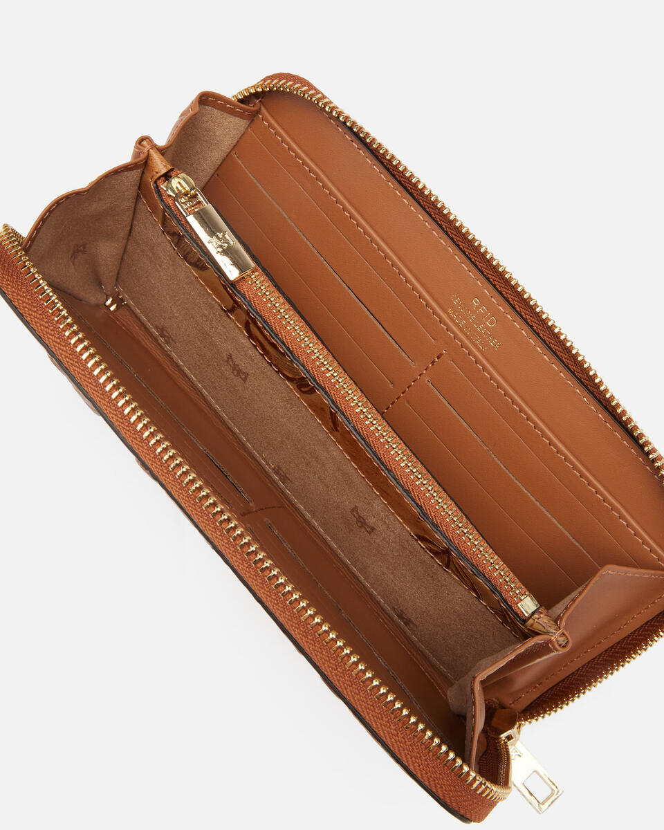 Brieftasche mit Reißverschluss Beige  - Damen Brieftaschen - Damen Brieftaschen - Brieftaschen - Cuoieria Fiorentina