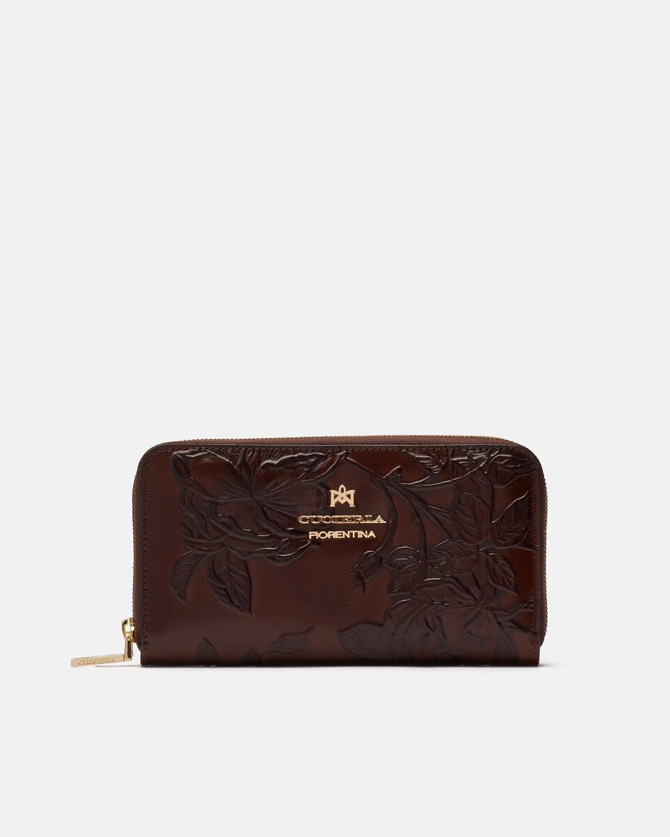 Brieftasche mit Reißverschluss Mahagoni  - Damen Brieftaschen - Brieftaschen - Cuoieria Fiorentina