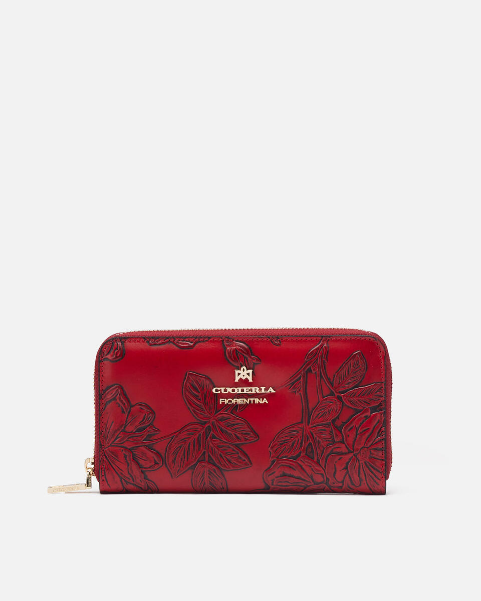 Brieftasche mit Reißverschluss Rot  - Damen Brieftaschen - Damen Brieftaschen - Brieftaschen - Cuoieria Fiorentina