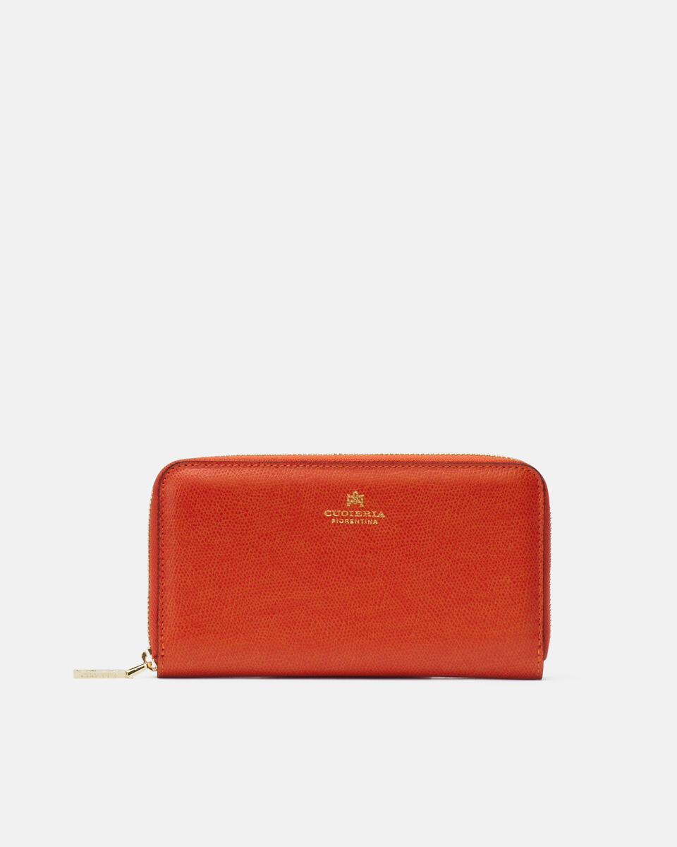 Brieftasche mit Reißverschluss Gebrannte orange  - Damen Brieftaschen - Brieftaschen - Cuoieria Fiorentina
