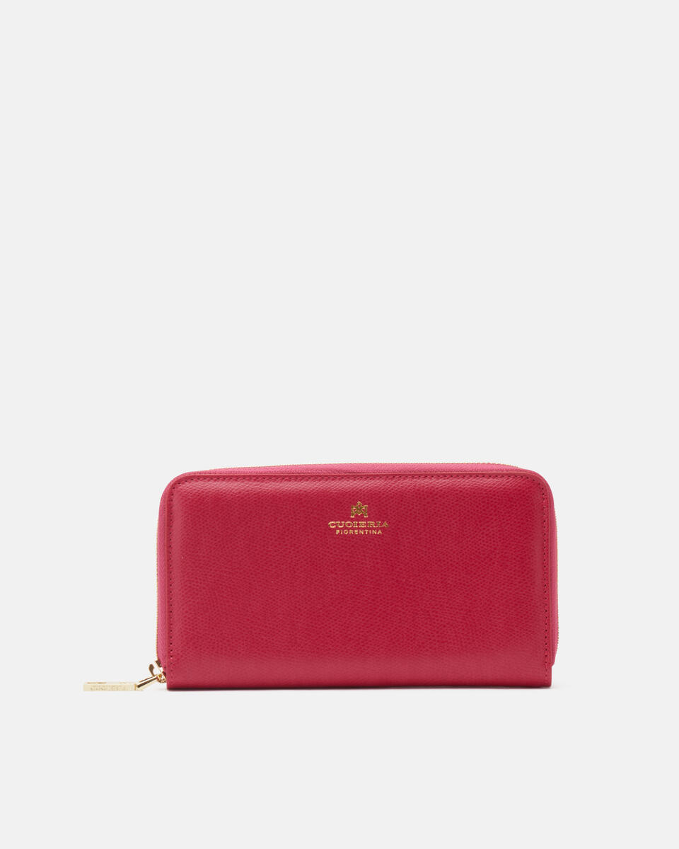 Brieftasche mit Reißverschluss Fuchsia  - Damen Brieftaschen - Brieftaschen - Cuoieria Fiorentina