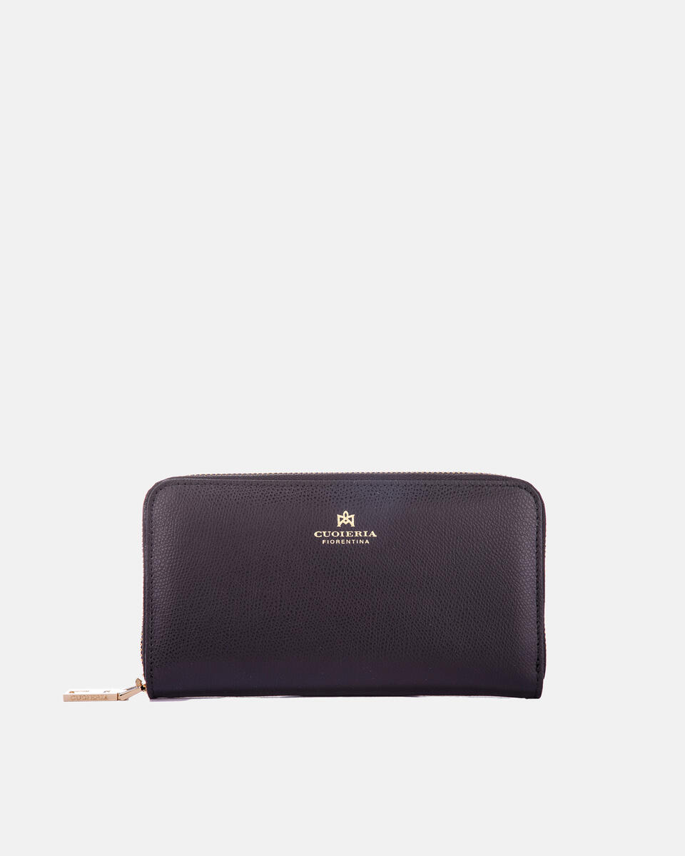 Brieftasche mit Reißverschluss Schwarz  - Damen Brieftaschen - Damen Brieftaschen - Brieftaschen - Cuoieria Fiorentina
