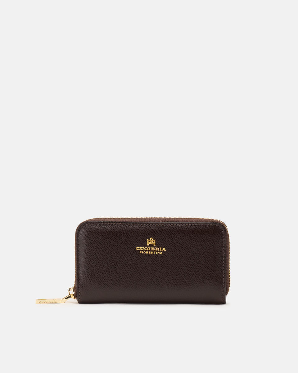 Brieftasche mit Reißverschluss Dunkelbraun  - Damen Brieftaschen - Damen Brieftaschen - Brieftaschen - Cuoieria Fiorentina