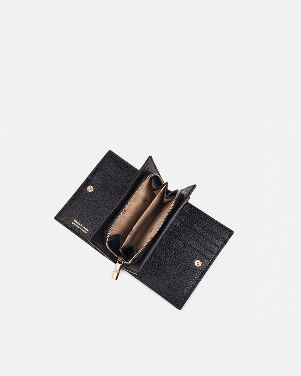 Brieftasche in Buchform Schwarz  - Damen Brieftaschen - Damen Brieftaschen - Brieftaschen - Cuoieria Fiorentina