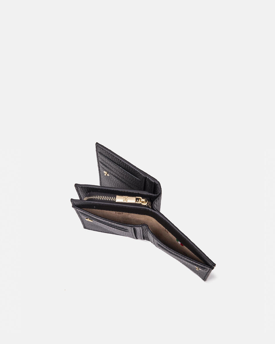 Brieftasche in Buchform Schwarz  - Damen Brieftaschen - Damen Brieftaschen - Brieftaschen - Cuoieria Fiorentina