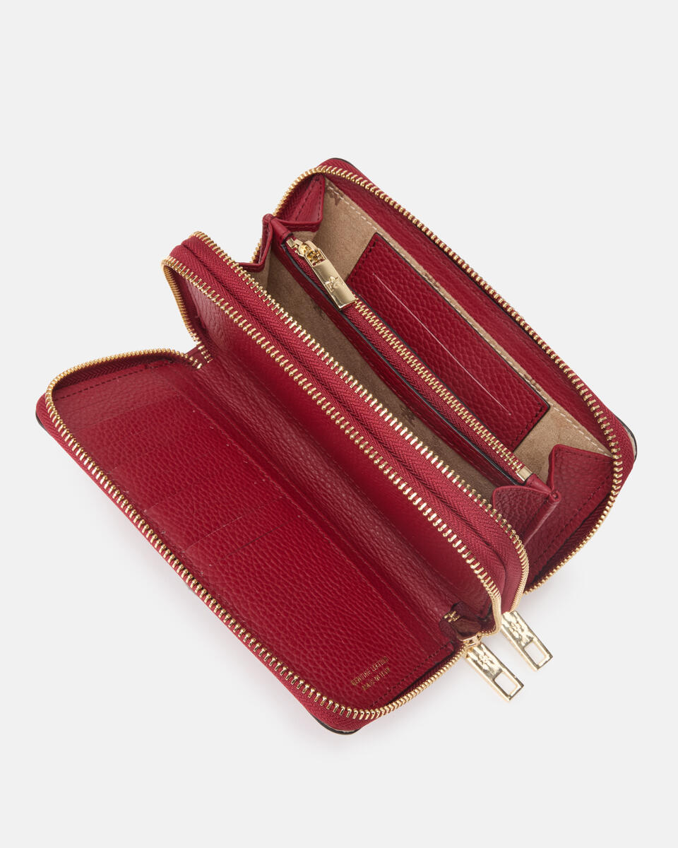 Brieftasche mit doppeltem Reißverschluss Cherry  - Damen Brieftaschen - Damen Brieftaschen - Brieftaschen - Cuoieria Fiorentina